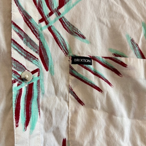 Brixton Chárter Print Button Down Shirt- Large - Picture 7 of 11